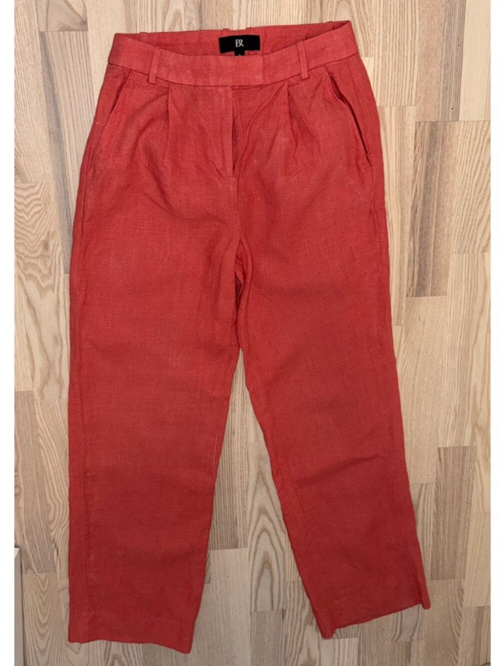 Banana Republic Lina Straight Linen Pant Coral Size 0